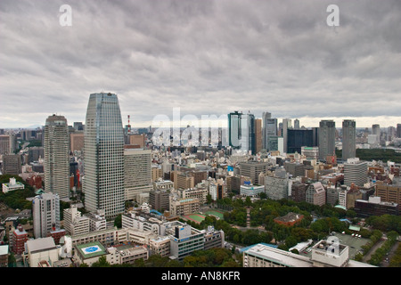 Vista del distretto di Shiba, Tokyo, Giappone Foto Stock