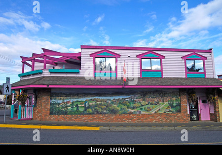 BC Chemainus gigante esterna murale di Oak Street Foto Stock