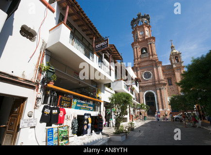 Cattedrale di Nostra Signora di Guadalupe, Città Vecchia, da Puerto Vallarta, Jalisco, Messico Foto Stock