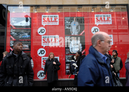 Natale 2007 West End sales London Regent Street Foto Stock