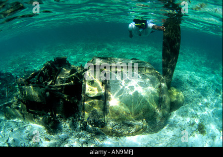 Zero giapponese Rock Islands Palau Foto Stock