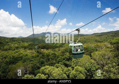 Gondola cabina della Funicolare sulla Foresta Pluviale Barron Gorge National Park Queensland Australia Foto Stock