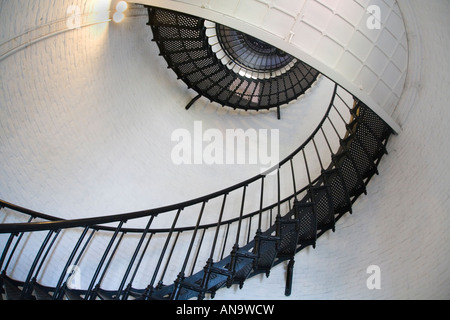 Passi all'interno del faro verso l'alto sant Agostino Faro e Museo Sant Agostino Florida a Foto Stock