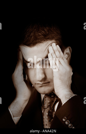 Ha sottolineato il business man Foto Stock