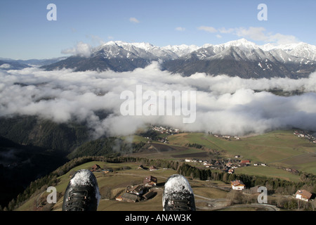 I parapendii vista, Italia Foto Stock