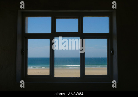 Vista da Le Don Hilton in St Ouen Jersey Isole del Canale Foto Stock