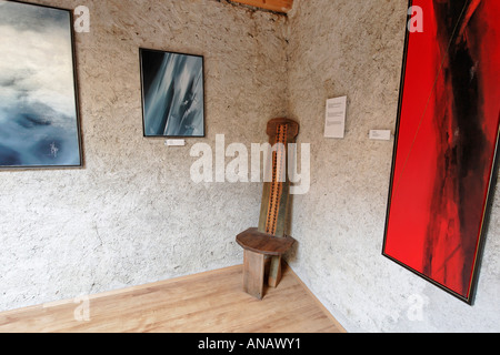 La Galery nella torre, Messner Mountain Museum a Castel Juval sopra la Val Senales Alto Adige - Italia Foto Stock