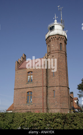 Faro in Uska, Polonia, Pomerania, Ustka Foto Stock