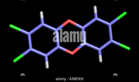 Molecola di diossina Foto Stock