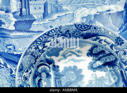 Spode Copeland Willow Pattern in ceramica Foto Stock
