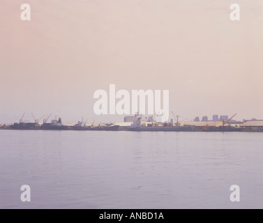 Porto di Abidjan, Treichville, Abidjan, Laguna di Ébrié, Costa d'Avorio, Africa occidentale Foto Stock