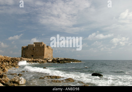 Fort Cipro, lungo il litorale vicino a Paphos Foto Stock