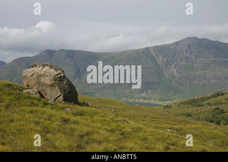 Liathach dal Ben Damh in Torridon area della Scozia Foto Stock