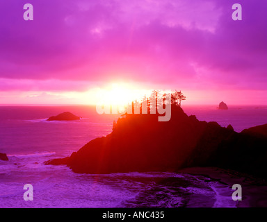 S00067M tiff tramonto a Boardman parco statale Oregon Foto Stock