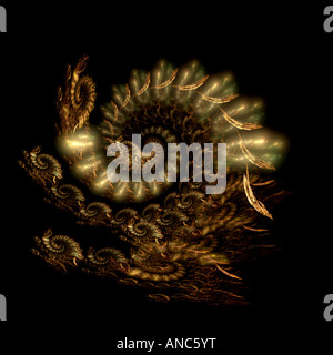 Abstract frattale somigliante a predatori di dragon Foto Stock