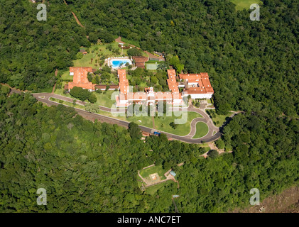 Vista aerea dell'Hotel Tropical Das Cataratas, di Foz do Iguacu, Brasile Foto Stock