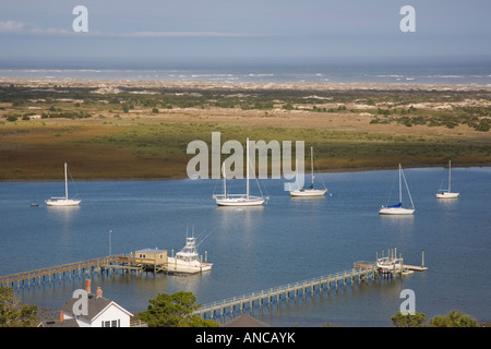 Vista dalla cima della storica St Augustine faro e il museo di Sant'Agostino Florida Foto Stock