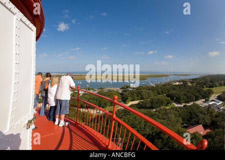 La storica St Augustine faro e il museo di Sant'Agostino Florida Foto Stock