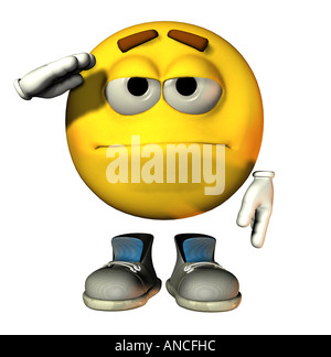 smiley di saluto Foto Stock