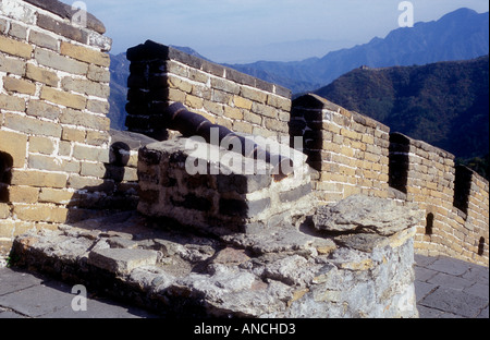 Grande Muraglia a Mutianyu storico di difesa Foto Stock
