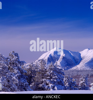 Il Nemaiah Valley e la costa le montagne in inverno nel Cariboo Chilcotin regione della Columbia britannica in Canada Foto Stock