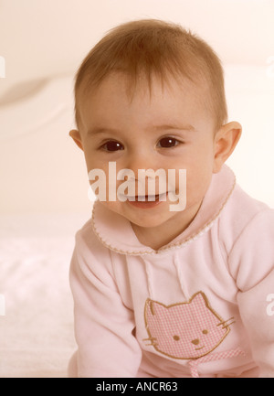 Happy baby ragazza sorridente Foto Stock