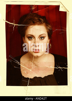 Adele Adkins cantautore Photo Booth ritratto Foto Stock