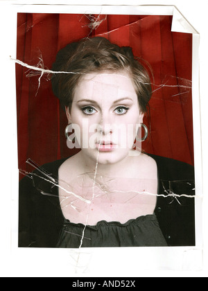 Adele Adkins cantautore Photo Booth ritratto Foto Stock