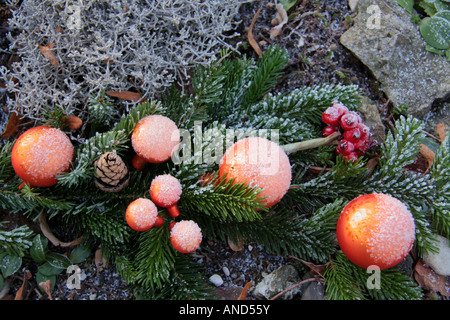 Smerigliati decorazione di Natale sul terreno Germania Foto Stock