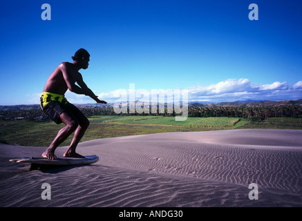 Sabbia surf Sigatoka Figi Foto Stock