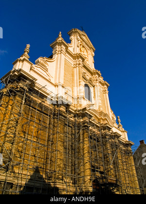 Mechelen Belgio fiammingo travel città vecchia facciata medievale casa medioevo Beguinage Chiesa Beinenhofkirche Begijnhofkerk religi Foto Stock