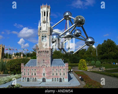 Belgio Bruxelles Atomium Heysel Park Parco divertimenti Foto Stock