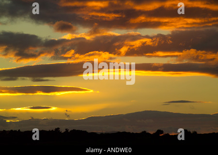 Sunset Kilmacolm Inverclyde Scozia Scotland Foto Stock