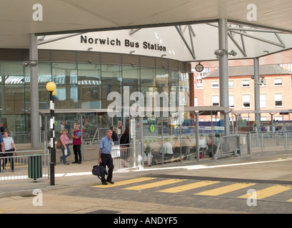 Nuova stazione degli autobus Surrey Street Norwich Norfolk East Anglia England Regno Unito Foto Stock