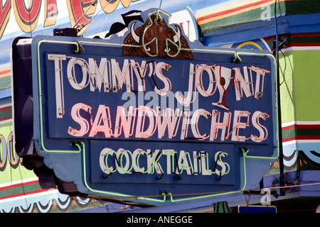 Americana in vecchio stile Restaurant Sign, San Francisco, California Foto Stock