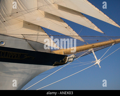 Prua del cinque-masted veliero Royal Clipper Foto Stock