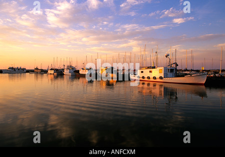 Marina sul Lago Winnipeg, Gimli, Manitoba, Canada Foto Stock