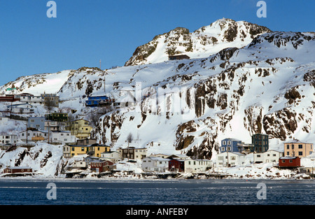 La si restringe in inverno San Giovanni, Terranova e Labrador, Canada Foto Stock