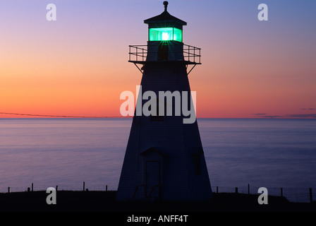 Cape Tryon Faro all'alba, Prince Edward Island, Canada Foto Stock