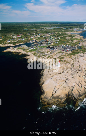 Antenna di Peggys cove, Nova Scotia, Canada. Foto Stock