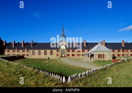 Fortezza Louisbourg, National Historic Site, Cape Breton, Nova Scotia, Canada. Foto Stock