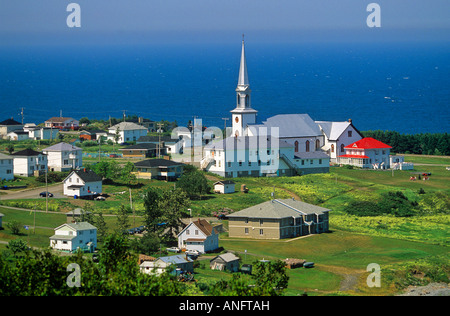 Villaggio di St-Maurice-de-l'Echouerie situato nella penisola di Gaspe, Quebec, Canada Foto Stock