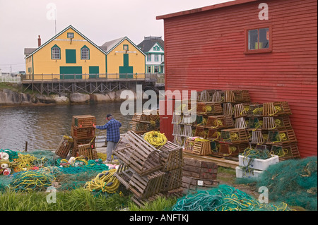 Barbour Villiage vivente eredità, 'La Venezia di Terranova", "strada per Riva' Kittiwake Coast, Newtown, Terranova, Cana Foto Stock