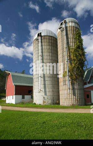 Stati Uniti d'America, Wisconsin, Mississippi River Valley, Lund: Agriturismo / Fienile Foto Stock