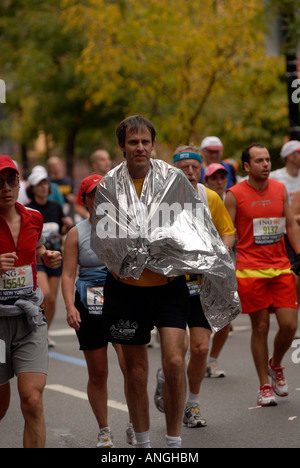 ING NYC Marathon vicino a Mt. Morris Park in Harlem Foto Stock