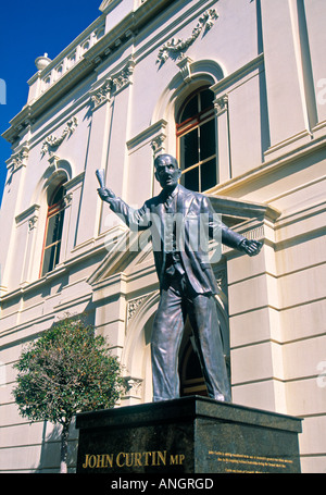 John Curtin statua, Fremantle, Perth, Australia occidentale, Australia Foto Stock