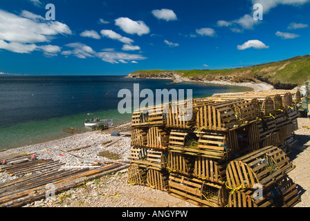 Trappole di aragosta, Port-Au-Port Penisola, Terranova e Labrador, Canada. Foto Stock