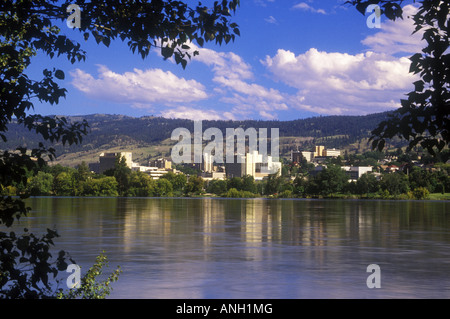 Vista su Thompson River di Kamloops, British Columbia, Canada. Foto Stock