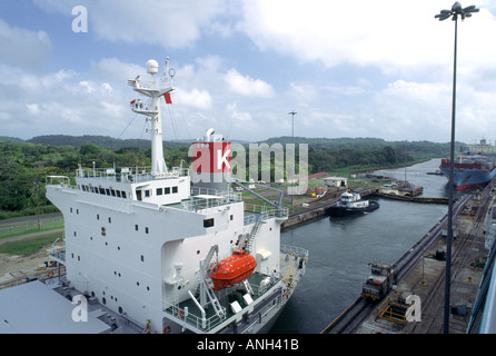 Bloccaggio di Gatun, sul Canale di Panama, Panama America Centrale Foto Stock