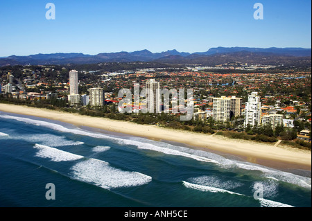 Burleigh capi Gold Coast di Queensland antenna Australia Foto Stock